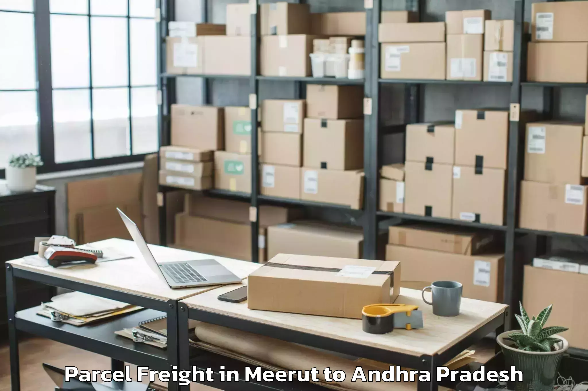 Meerut to Gampalagudem Parcel Freight Booking